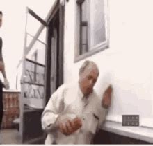 Mr lahey falls down stairs gif - 